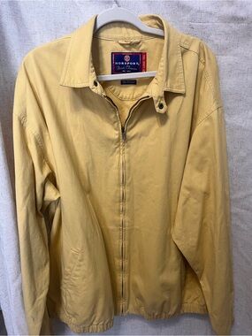 Vintage Harrington Norsport boat Men's Light Yellow Zip-Up Shirt Jacket